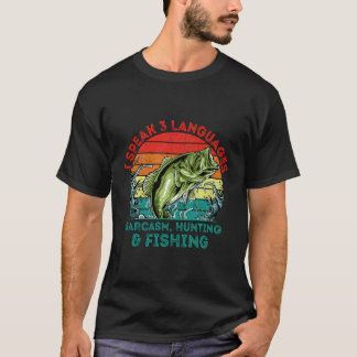 Camiseta Idiomas Caça ao Sarcasmo Pesca Hobby Hunter Pas