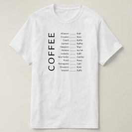 Camiseta - Idiomas do café