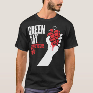 Camiseta Idiota Americana do Dia Verde