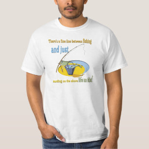 Camiseta Idiota engraçado da pesca