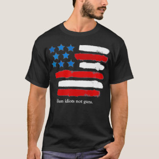 Camiseta IDIOTAS DE PROIBIÇÃO NÃO ARMAS, Gráfico de Direito