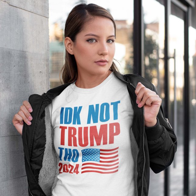 Camiseta IDK Não Trump Até 2024 (Criador carregado)