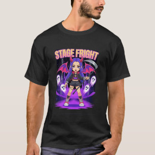 Camiseta Ídolo de Halloween com Foice Fã de Kpop com Medo d