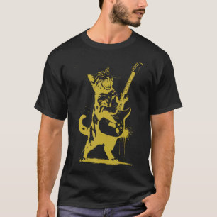 Camiseta Ídolo do Rock Tocando Violão para Homens