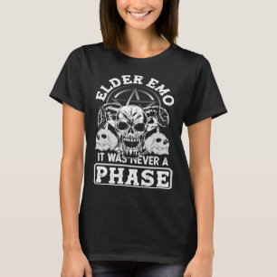 Camiseta Idoso Emo Nunca Foi Uma Fase Esqueleto Gótico 5