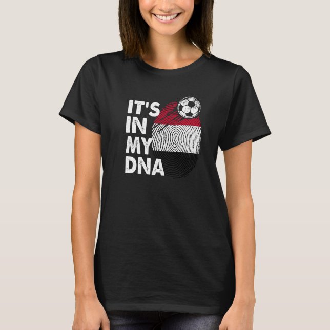 Camiseta Iêmen Na Minha Equipe De Bandeiras Do Dna Yemeni N (Frente)