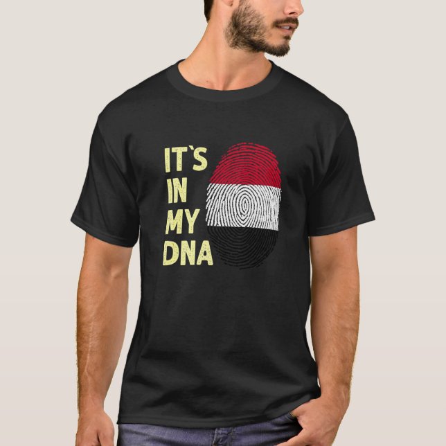 Camiseta Iêmen No Meu Dna Yemeni Flag Team Yemen 1 (Frente)