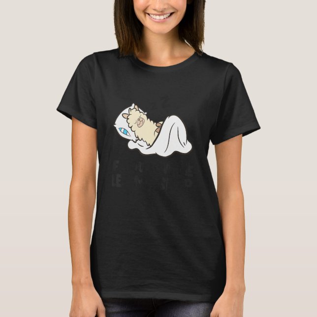 Camiseta If You Love Me Let Me Sleep Cute Sleeping Alpaca P (Frente)