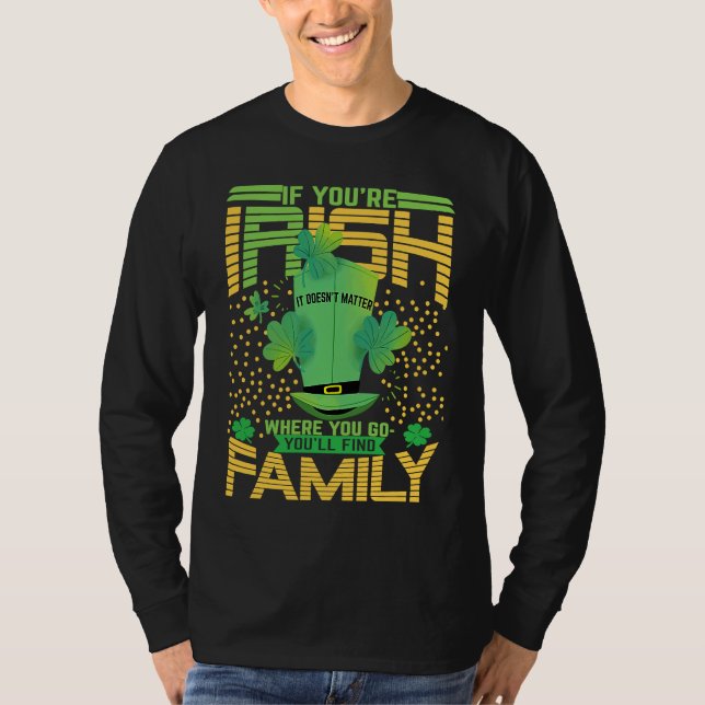 Camiseta If You're Irish St Patricks Day Shamrock (Frente)