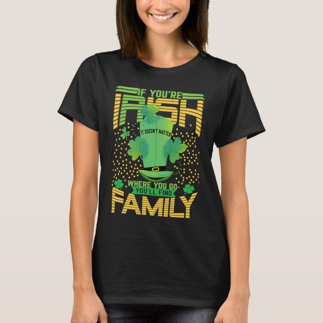 Camiseta If You're Irish St Patricks Day Shamrock (Frente)