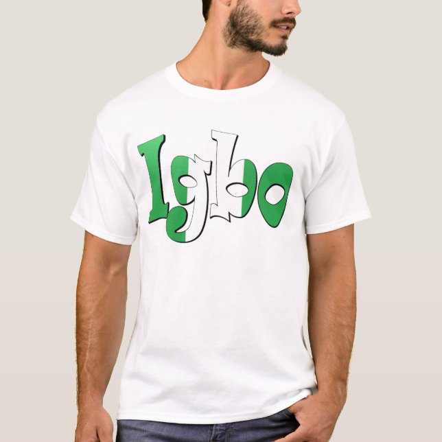 Camiseta Igbo (bandeira nigeriana) (Frente)