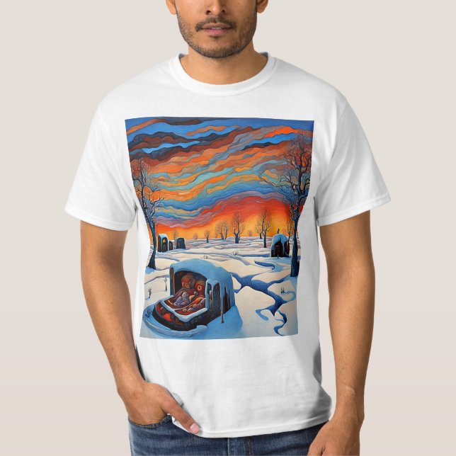 Camiseta Igloos de fusão (Frente)