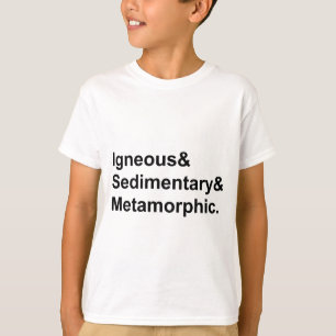 Camiseta Ígneo Sedimentar Metamórfico Tipos de Rochas