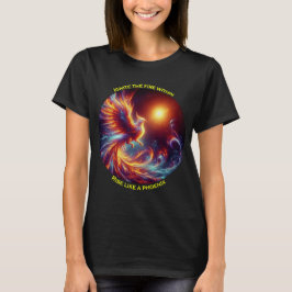 Camiseta Ignite os incêndios em ascensão como uma fênix
