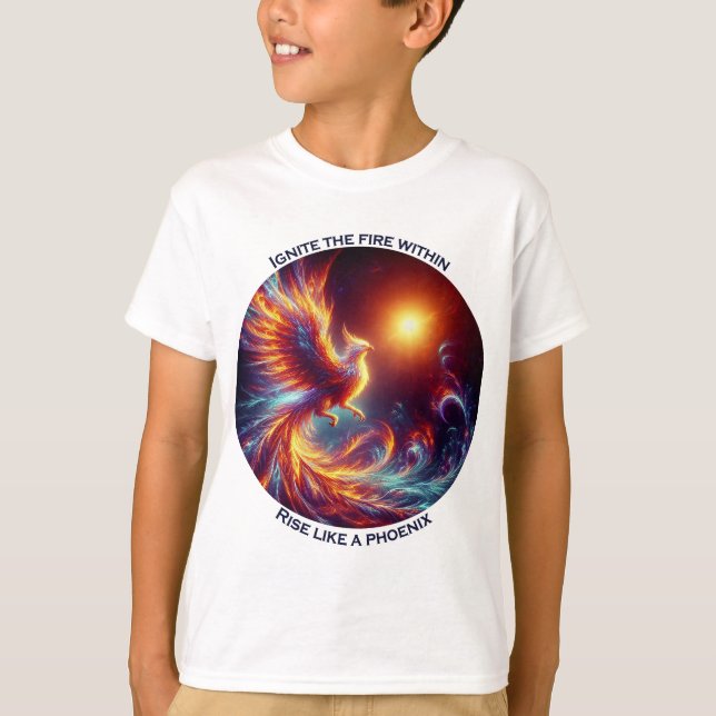 Camiseta Ignite os incêndios em ascensão como uma fênix (Frente)
