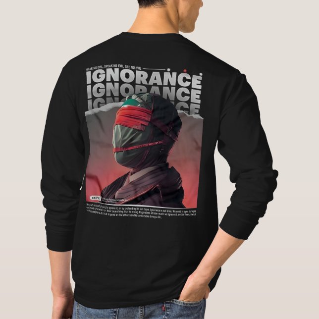 Camiseta IGNORANCE mascarado face Brutalismo (Verso)