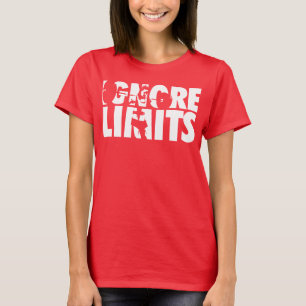 Camiseta IGNORAR LIMITES - Motivação do Workout feminino