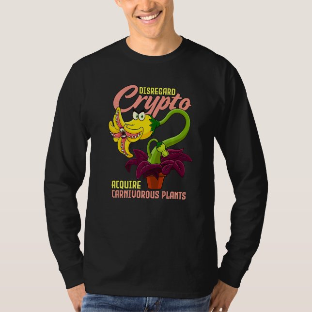 Camiseta Ignorar Plantas Carnívoras Cripto Adquirir (Frente)