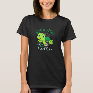 Camiseta Ignorar Uma Palha Salvar Uma Tartaruga - Evitar Po