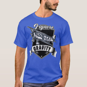 Camiseta Ignoro Piloto de Caça Aviadora de Aviador de Gravi