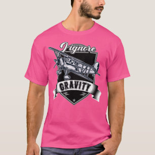 Camiseta Ignoro Piloto de Caça Aviadora de Aviador de Gravi