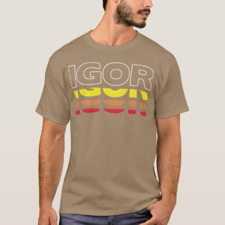 Camiseta Igor Primeiro Nome Divertido Vintage Pôr do Sol Ig