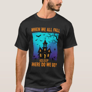 Camiseta Igreja Assombrada de Halloween Para Onde Vamos