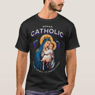 Camiseta Igreja Católica Romana Uma Santa Apostólica Virgem