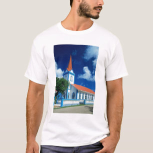 Camiseta Igreja colorida na ilha de Tahaa nas