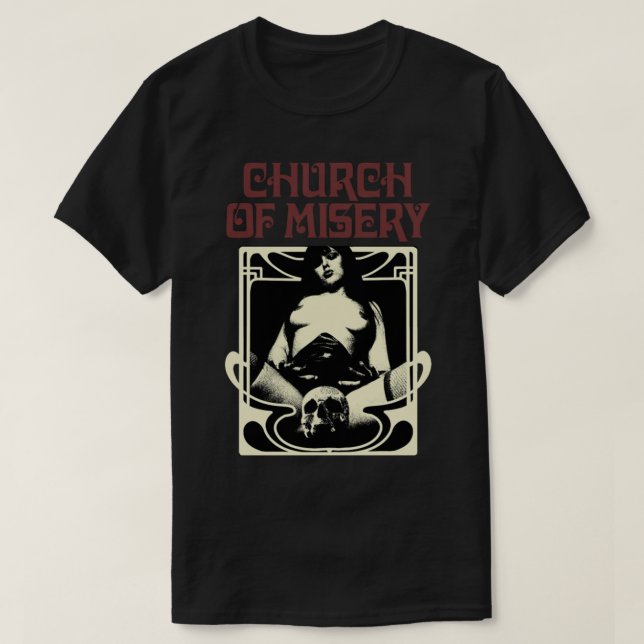 Camiseta Igreja da Banda de Miséria T-Shirt.png (Frente do Design)