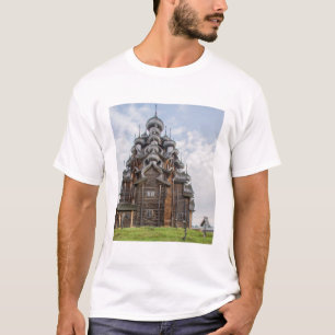Camiseta Igreja de madeira ornamentada, Rússia