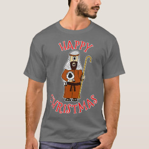 Camiseta Igreja de Natal Natividade Shepherd Xmas Engraçado