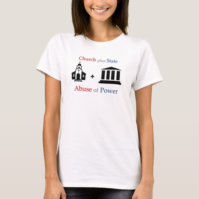 Camiseta Igreja de TLT + Estado = abuso de poder v1.1 (Frente)