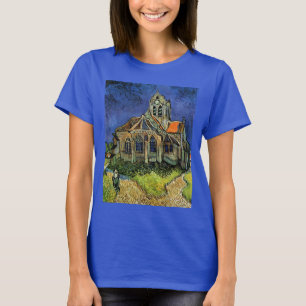 Camiseta Igreja em Auvers-sur-Oise por Vincent van Gogh