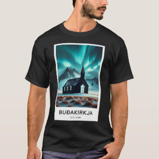 Camiseta Igreja Negra Aurora Islândia - Viagem Digital