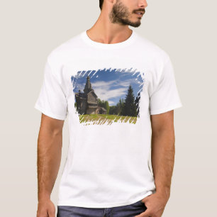 Camiseta igreja ortodoxa russa de madeira tradicional