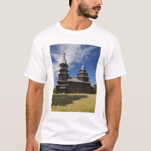 Camiseta igreja ortodoxa russa de madeira tradicional