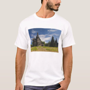 Camiseta igreja ortodoxa russa de madeira tradicional