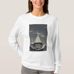 Camiseta igreja ortodoxa russa de madeira tradicional