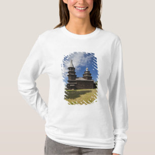 Camiseta Igreja Ortodoxa Russa tradicional de madeira