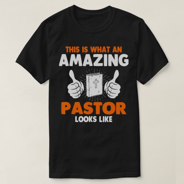 Camiseta Igreja Religiosa Pastor Mens (Frente do Design)