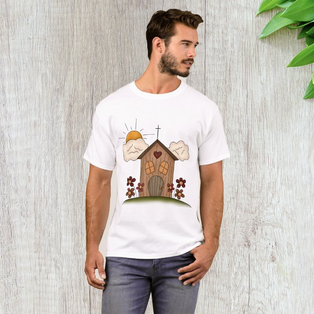Camiseta Igreja Sunny com Flores Rústicas (Criador carregado)