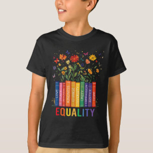 Camiseta Igualdade Amor Paz E Flores Do Livro Da Bondade Lg