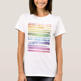 Camiseta Igualdade Amor Pincel Arco-Íris Trave LGBTQ ID656