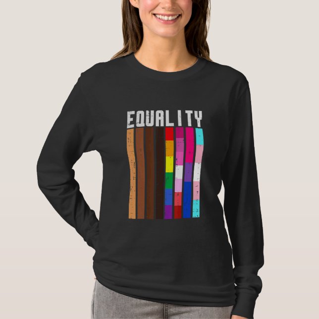 Camiseta Igualdade Black Lgbt Pride Rainbow Gay Bi T Lésbic (Frente)
