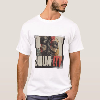 Camiseta IGUALDADE – Cartaz de Arte de Protesto Ousado e Ás