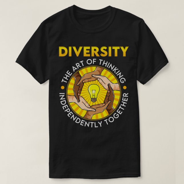 Camiseta Igualdade de Diversidade Justiça Social Inclusão F (Frente do Design)