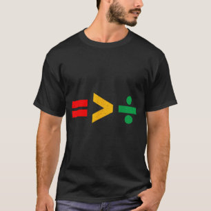 Camiseta Igualdade é Maior que Divisão Juneteenth Preto