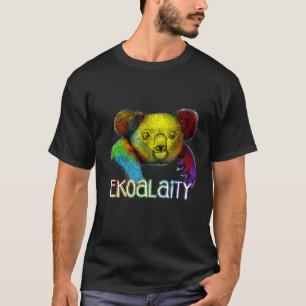 Camiseta Igualdade Ekoality Cute Koala Rainbow Lgbt Pride F