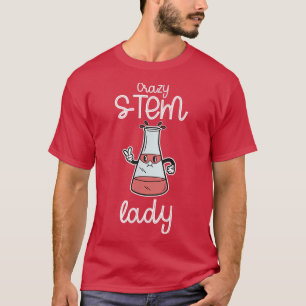 Camiseta Igualdade Esteminista Stem Crazy Science Mulheres